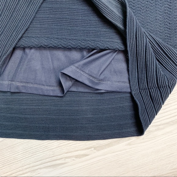 CAbi Navy A-line Textured Knit Skirt - Picture 5 of 7